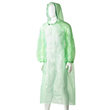 Disposable Polyethylene Hooded Ponchos Green, 800mm x 1300mm x 30mu, 96 Pieces Box